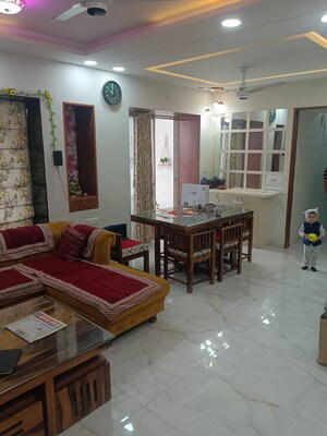 Living Room in 3 BHK Apartment at Shiv Malhar Wakad, Wakad – for Rent