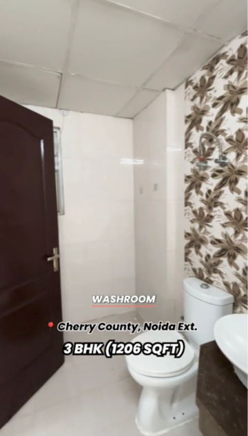 Bathroom in 3 BHK Apartment at ABA Cherry County, Tech Zone Greater Noida – for Sale