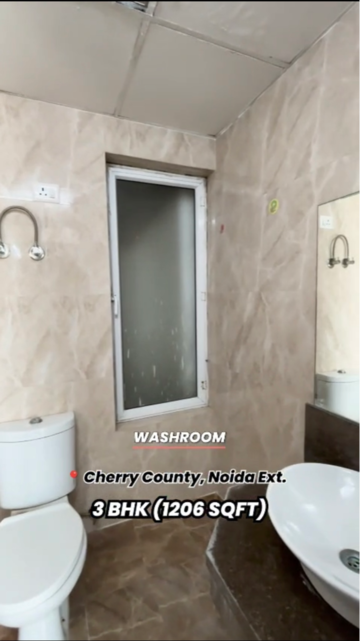 Bathroom in 3 BHK Apartment at ABA Cherry County, Tech Zone Greater Noida – for Sale