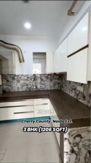 Kitchen in 3 BHK Apartment at ABA Cherry County, Tech Zone Greater Noida – for Sale