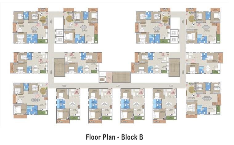 Floor Plan, vidya nagar colony 3 Bedroom 1800 Sq.Ft. Apartment In Vidya Nagar Colony Tirupati 9230068