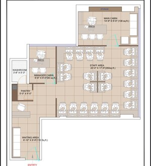 Floor Plan in  Office Space at Gota – for Rent