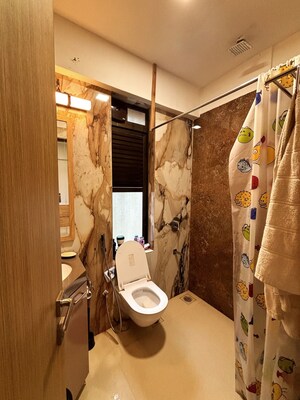 Bathroom in 2 BHK Apartment at Powai – for Rent