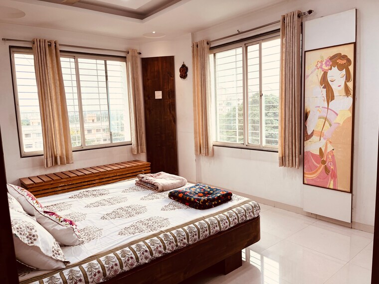 Bedroom, gangapur road 3 Bedroom 1575 Sq.Ft. Apartment In Gangapur Road Nashik 9230172