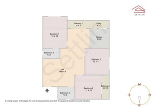 Floor Plan in 3 BHK Apartment at Sowparnika Chandrakantha, Dommasandra – for Sale