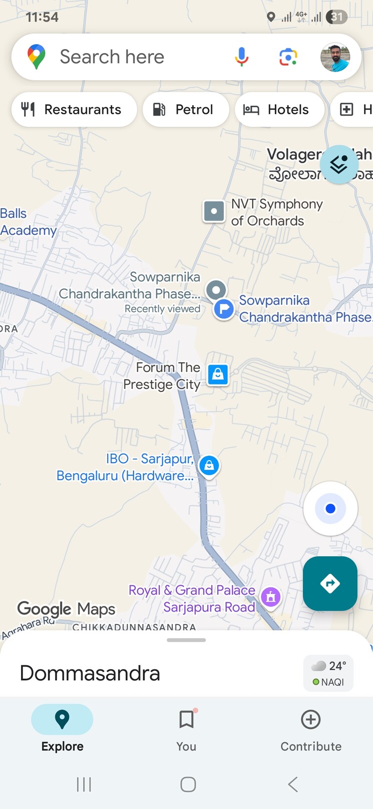Map Location, sowparnika-chandrakantha 3 Bedroom 1208 Sq.Ft. Apartment In Dommasandra Bangalore 9230446