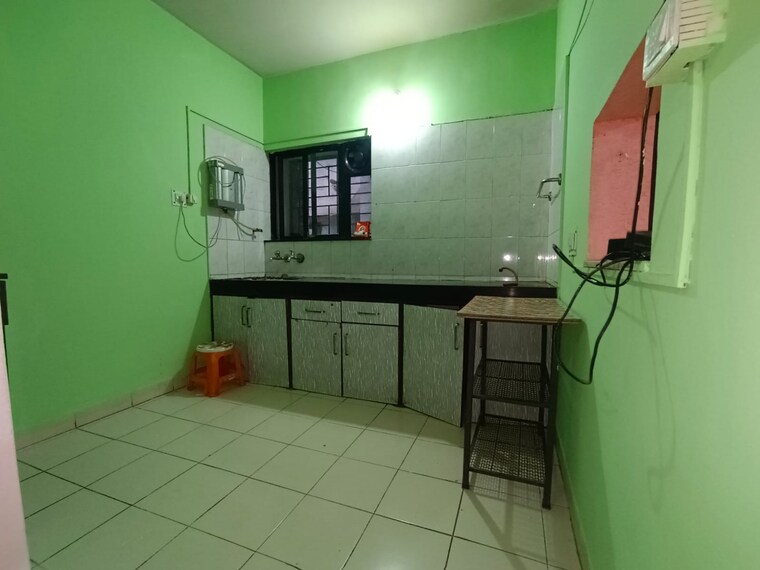 Kitchen, oxford-blues 1 Bedroom 563 Sq.Ft. Apartment In Wanowrie Pune 9230833