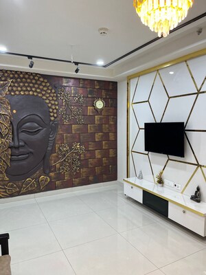 Living Room in 2.5 BHK Apartment at My Home Tridasa, Tellapur – for Sale