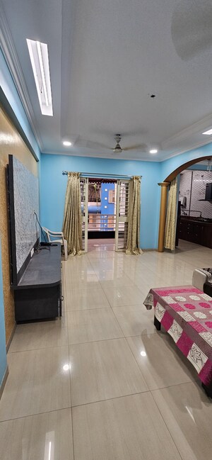 Living Room in 3 BHK Apartment at GK Dwarka Sai Paradise, Pimple Saudagar – for Rent