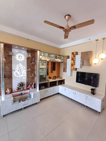 Living Room in 3 BHK Apartment at Bhartiya Nikoo Homes Phase 2, Thanisandra Main Road – for Sale