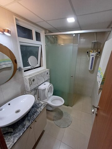 Bathroom in 3 BHK Apartment at Bhartiya Nikoo Homes Phase 2, Thanisandra Main Road – for Sale