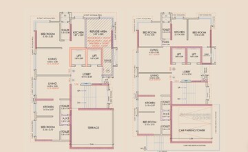 Floor Plan in 3 BHK Apartment at Brahma Aashirvad, Borivali West – for Sale