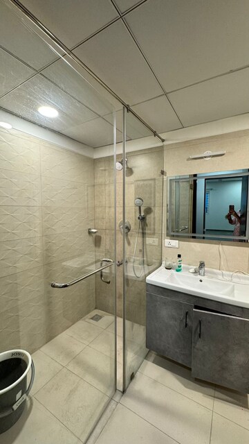 Bathroom in 3 BHK Apartment at Rajapushpa Eterna, Nanakramguda – for Rent