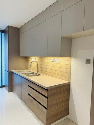 Kitchen in 3 BHK Apartment at Rustomjee Crown, Prabhadevi – for Rent