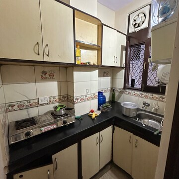 Kitchen in 1 BHK Builder Floor at Kotla Mubarakpur – for Rent