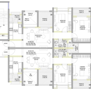 Floor Plan in 2 BHK Apartment at Ganga Legend, Sidhart Nagar – for Sale