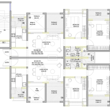Floor Plan in 2 BHK Apartment at Ganga Legend, Sidhart Nagar – for Sale