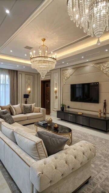Living Room in 3 BHK Apartment at Mahavir Enclave 1 – for Sale