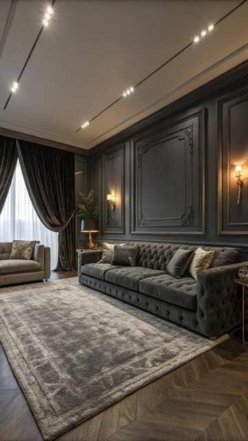 Living Room in 3 BHK Apartment at Mahavir Enclave 1 – for Sale