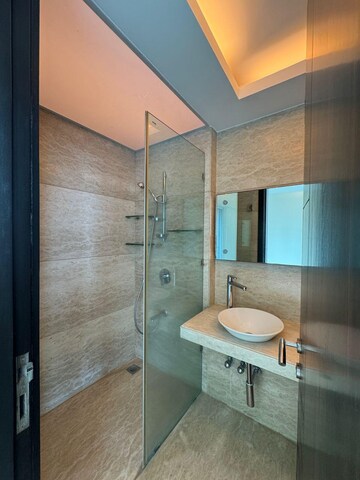 Bathroom in 4 BHK Apartment at Raheja Atlantis, Lower Parel – for Rent