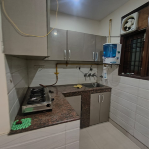 Kitchen in 1 BHK Builder Floor at Malviya Nagar – for Rent