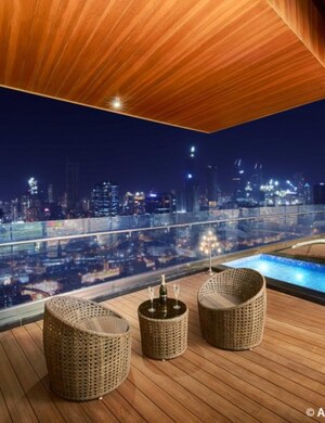 Swimming Pool in 3 BHK Apartment at Enpar Lotus 101 Worli Residences, Lower Parel – for Rent