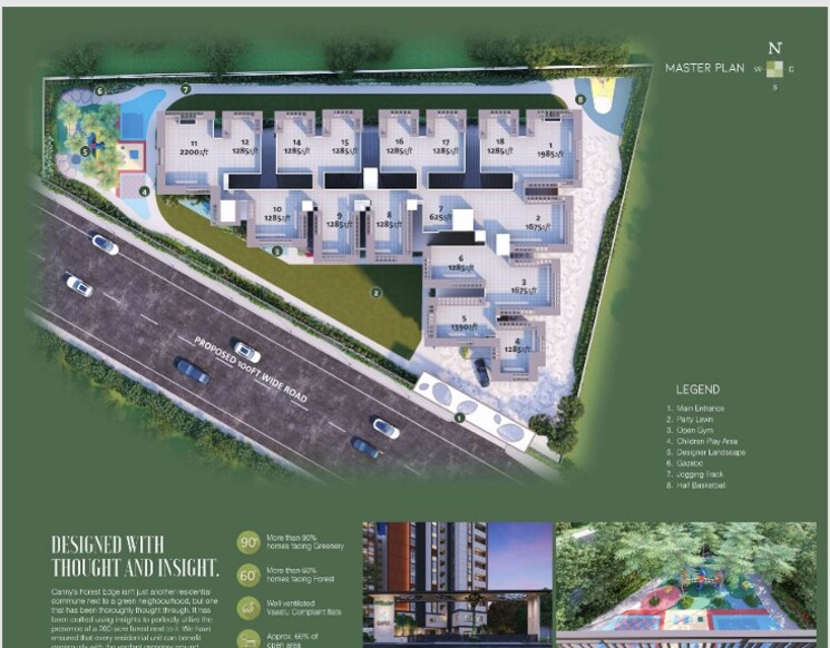 Master Plan, canny-forest-edge 2 Bedroom 1285 Sq.Ft. Apartment In Bachupally Hyderabad 9233511