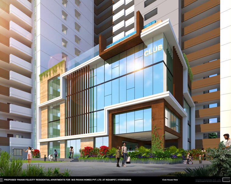 Exterior View, pavani-felicity 3 Bedroom 2172 Sq.Ft. Apartment In Nizampet Hyderabad 9233549