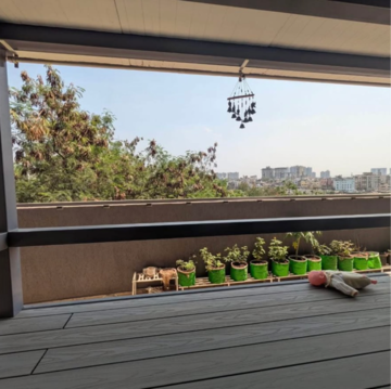 Balcony in 2 BHK Apartment at Kohinoor Zen Estate, Santipur – for Rent
