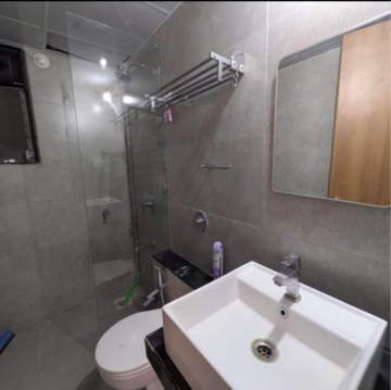 Bathroom in 2 BHK Apartment at Kohinoor Zen Estate, Santipur – for Rent