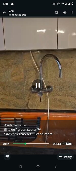 Furnished Amenities in 2 BHK Apartment at Elite Golf Green, Sector 79 – for Rent