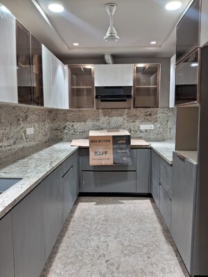 Kitchen in 3 BHK Builder Floor at Sarvodaya Enclave – for Rent