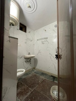 Bathroom in 1 RK Builder Floor at Chattarpur – for Rent