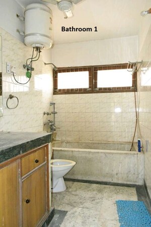 Bathroom in 2 BHK Builder Floor at East Of Kailash – for Rent