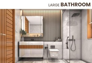 Bathroom in 3 BHK Apartment at Dona Paula – for Sale