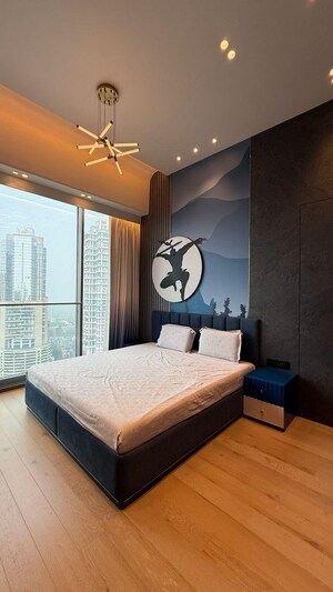 Living Room in 4 BHK Apartment at Rustomjee Crown, Prabhadevi – for Rent