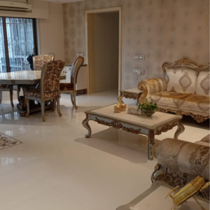 Living Room in 4 BHK Apartment at Pinky Paradise, Khar West – for Rent