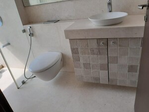 Bathroom in 3 BHK Apartment at Oberoi Realty Exquisite, Goregaon East – for Rent