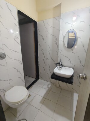 Bathroom in 3 BHK Apartment at Kopar Khairane – for Rent