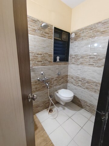 Bathroom in 3 BHK Apartment at Kopar Khairane – for Rent
