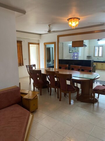 Living Room in 4 BHK Apartment at Bodakdev – for Rent