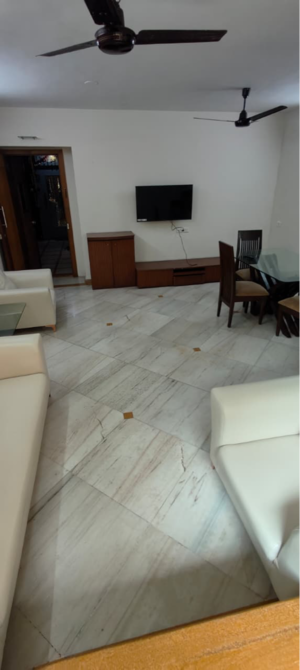 Living Room in 3 BHK Apartment at Manpada – for Rent