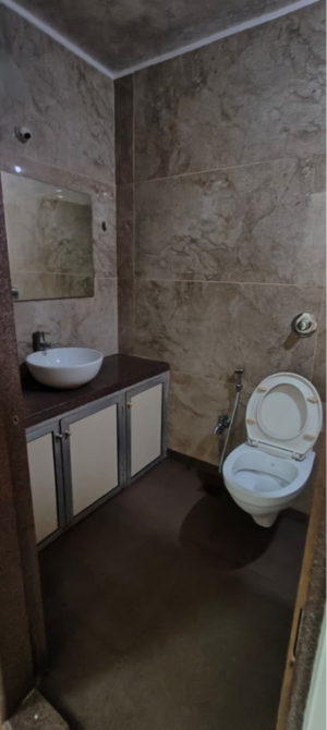 Attached Bathroom in 3 BHK Apartment at Manpada – for Rent