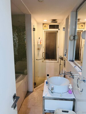 Bathroom in 3 BHK Apartment at Lodha Fiorenza, Goregaon East – for Rent