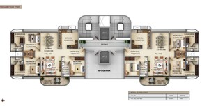 Floor Plan in 3 BHK Apartment at Kumar Siddhachal, Market Yard – for Sale