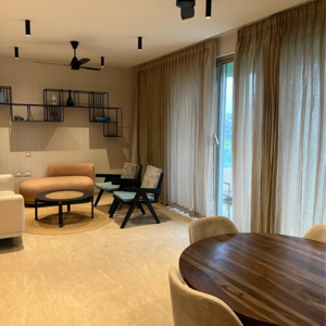 Living Room in 3 BHK Apartment at One Hiranandani Park, Brahmand – for Rent