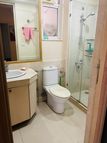 Bathroom in 3 BHK Apartment at Hiranandani Gardens Eldora, Powai – for Rent