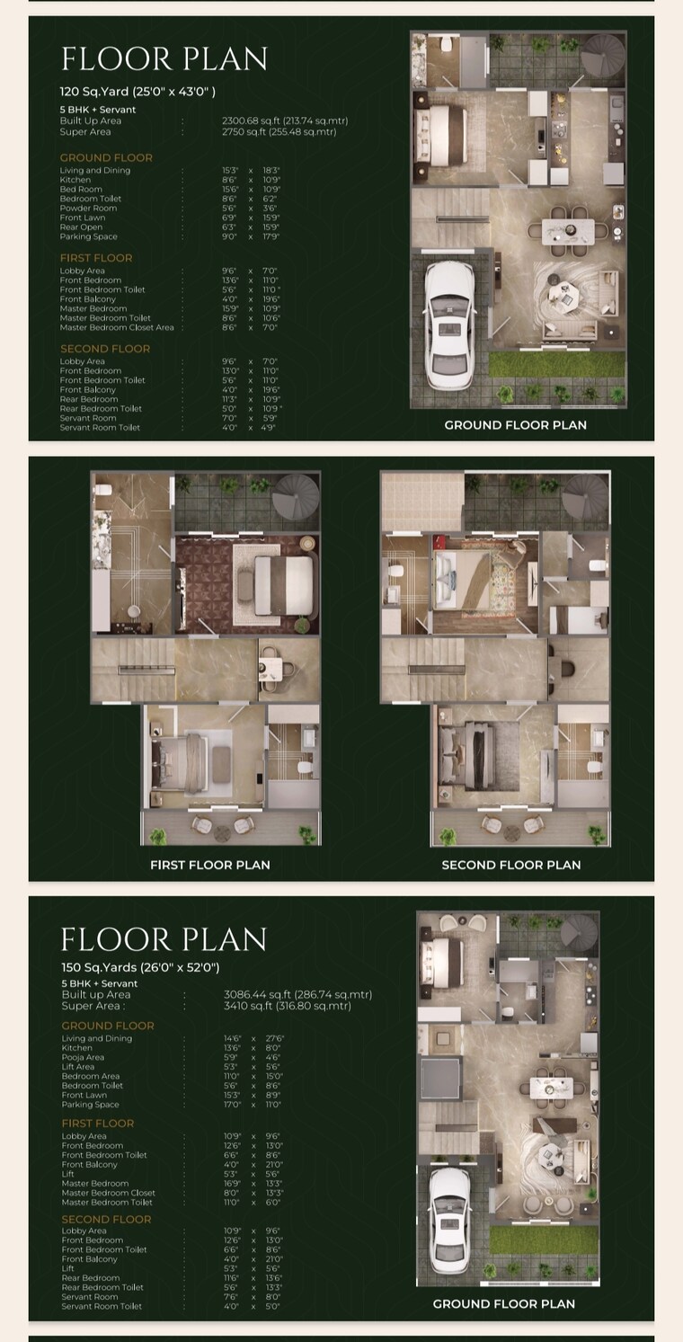 Floor Plan, nirvana-homes-ghaziabad 5 Bedroom 2750 Sq.Ft. Villa In Raj Nagar Extension Ghaziabad 9237122