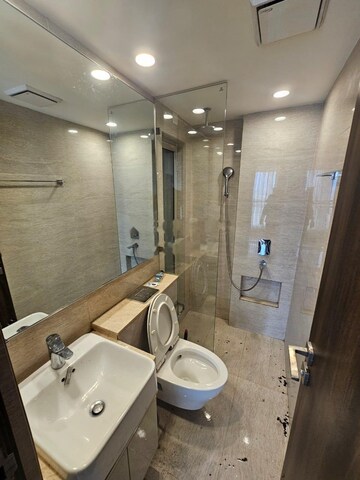 Bathroom in 1 BHK Apartment at Hiranandani Regent Hill, Powai – for Rent