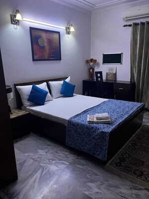 Bedroom in 4 BHK Builder Floor at Greater Kailash – for Rent